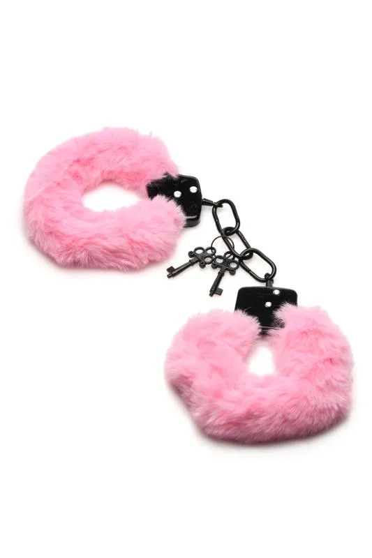 XR Brands - Cuffed in Fur Handschellen - Rosa – Bild 2