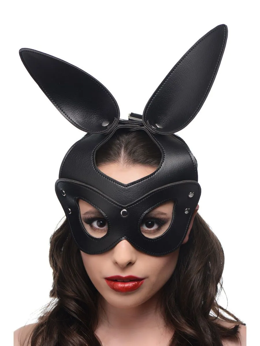 Master Series Bad Bunny: Leder-Kopfmaske, schwarz Master Series Bad Bunny: Leder-Kopfmaske, schwarz