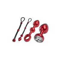 Malesation Alu Cock-Grip Set klein, rot/weiß Malesation Alu Cock-Grip Set klein, rot/weiß