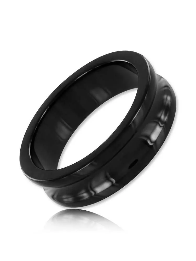 Black Label Black Belowed C-Ring: Edelstahl-Penisring, schwarz (40mm) Black Label Black Belowed C-Ring: Edelstahl-Penisring, schwarz (40mm)