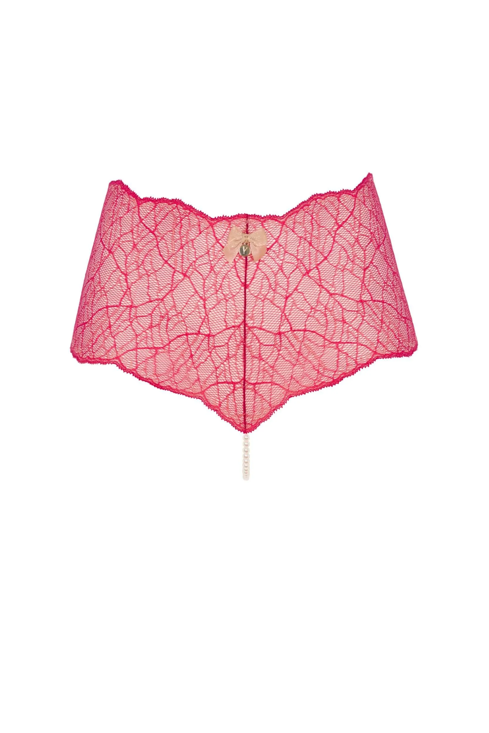 Bracli - Sydney Panty Rot - Luxus Perlenstring Dessous Größe L – Bild 2