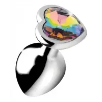 Booty Sparks - Rainbow Heart Butt Plug - Mittel Booty Sparks - Rainbow Heart Butt Plug - Mittel