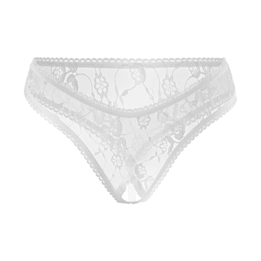 Sexy Ouvert-String mit Ziernaht und Spitze Sexy Ouvert-String mit Ziernaht und Spitze