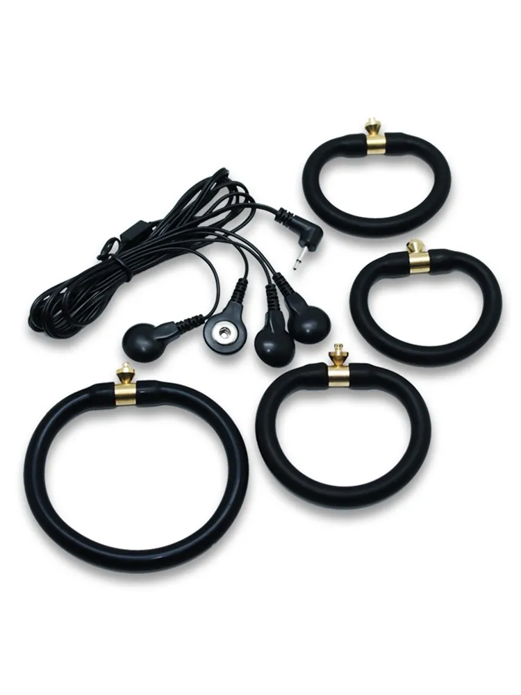Elektro Sex: Penisringe 4er Set, unipolar Elektro Sex: Penisringe 4er Set, unipolar