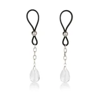 Nipple Jewelry Crystal: Nippelschlaufen, schwarz/transparent Nipple Jewelry Crystal: Nippelschlaufen, schwarz/transparent