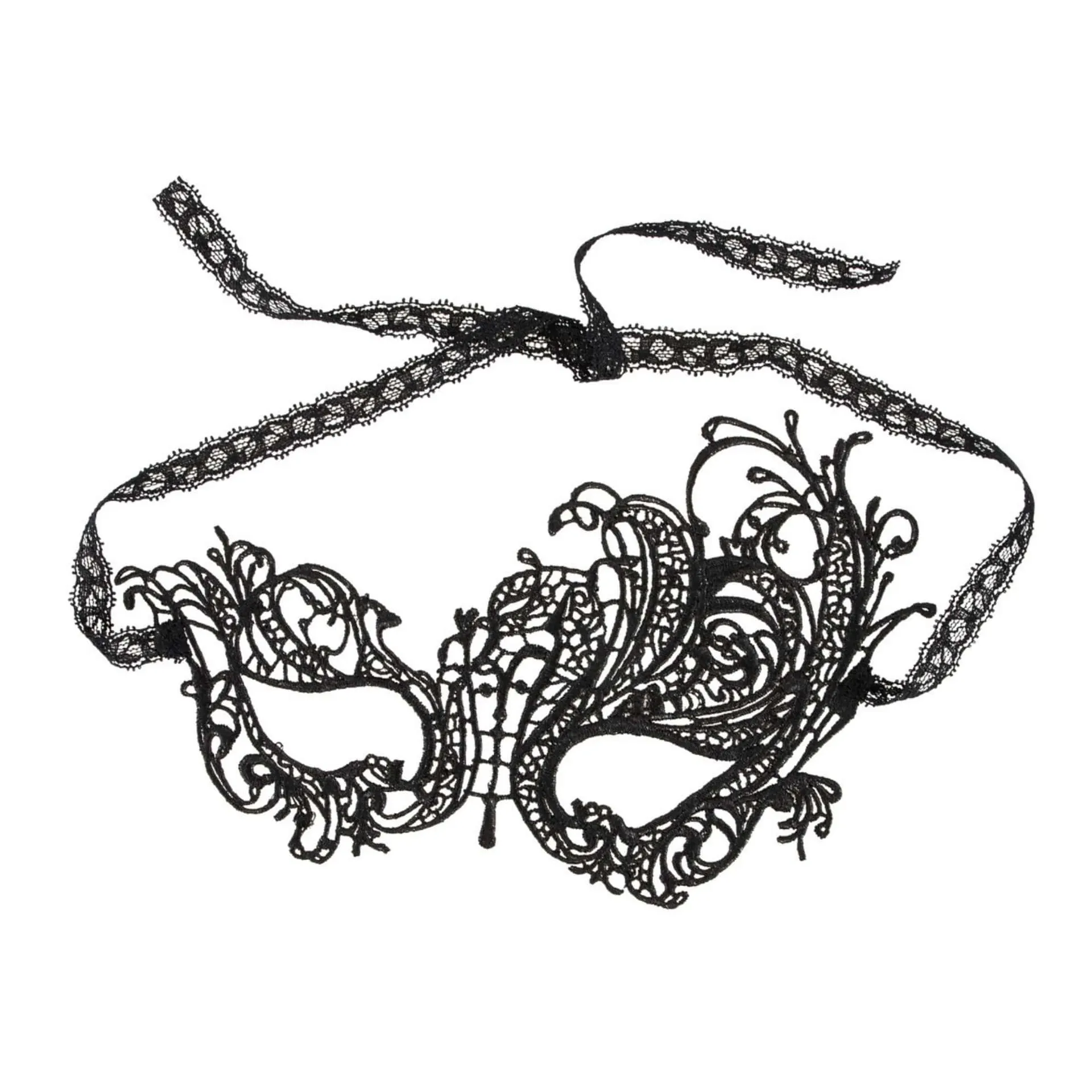 Venezianische Augenmaske mit asymmetrischer Stickerei – Bild 4