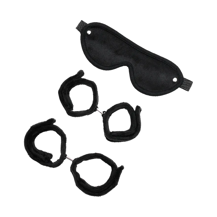 Fessel-Set mit Plüsch, 3 Teile Fessel-Set mit Plüsch, 3 Teile