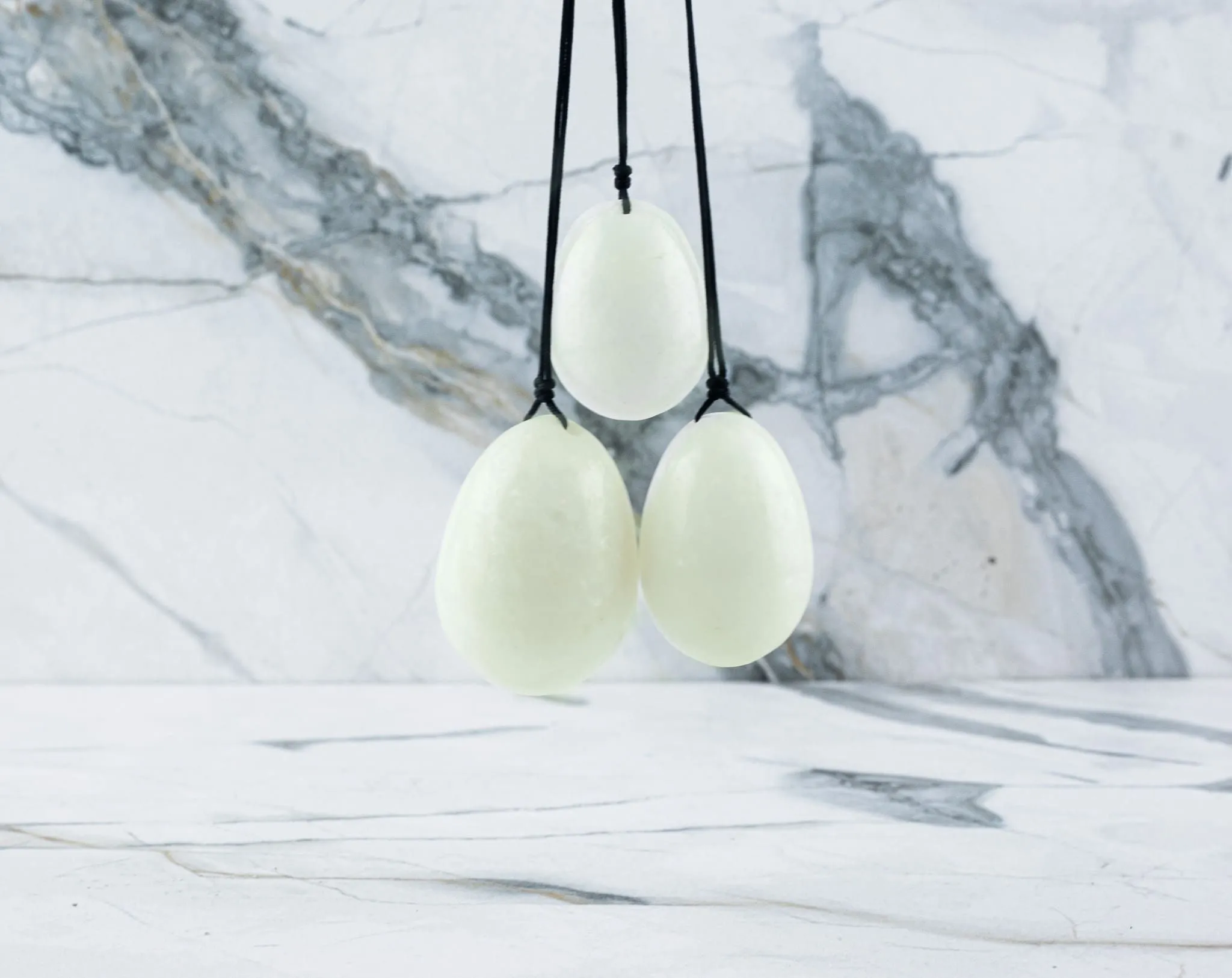 Yoni-Ei - Klarer Quarz (Set) – Bild 2