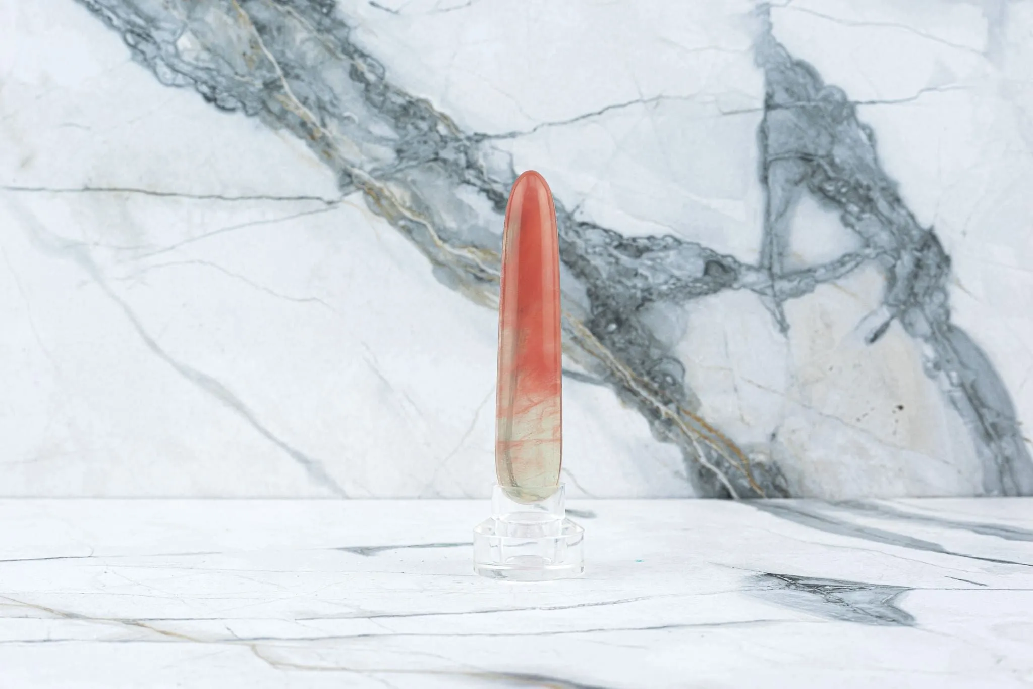 Yoni-Stab - Roter Quarz (10 cm) – Bild 2