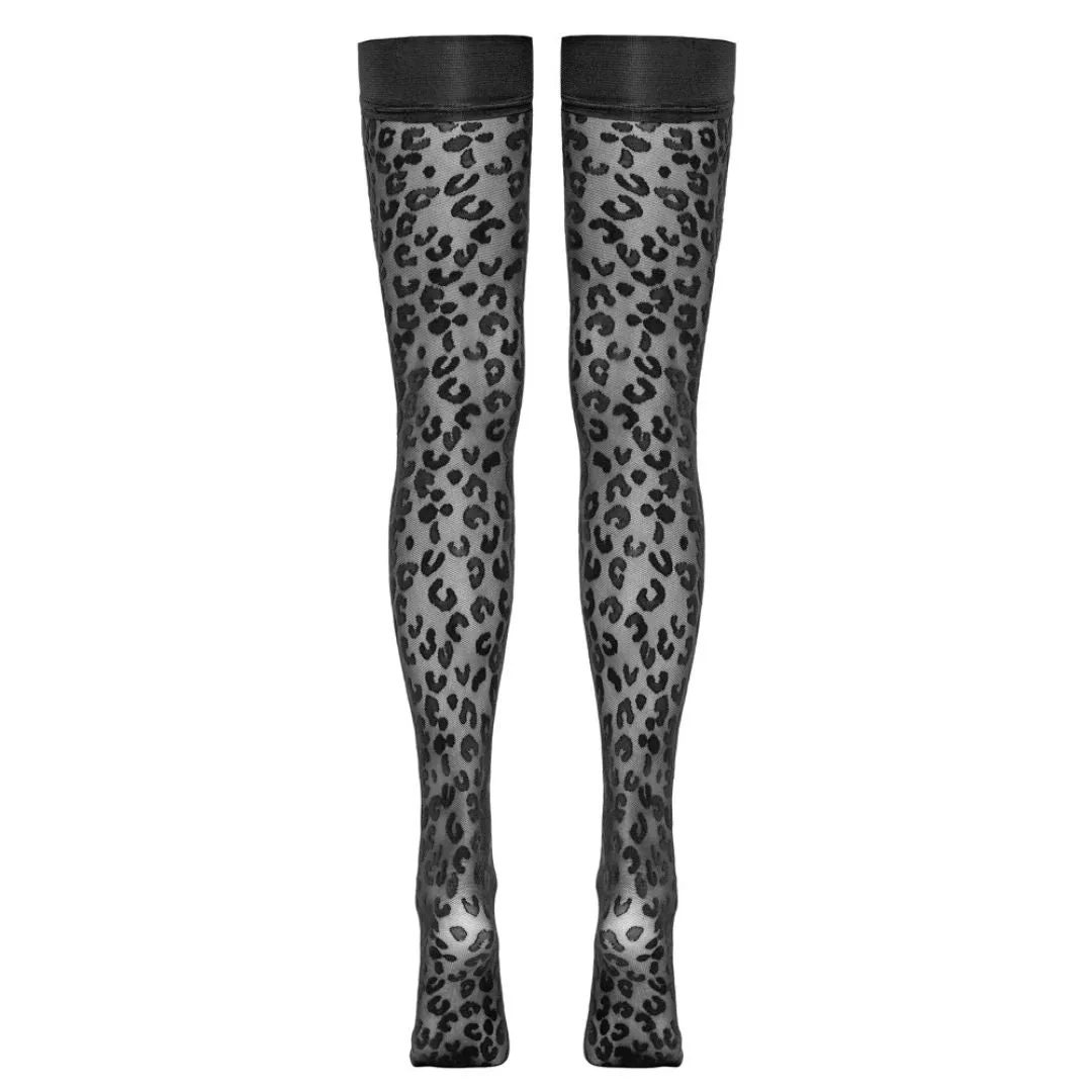 Halterlose Leo-Look Strümpfe – Bild 3