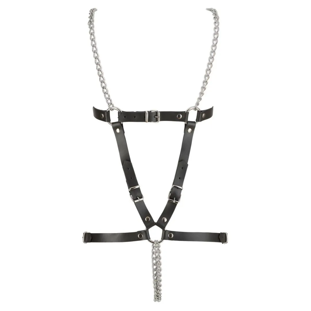 Leder-Harness mit Metallketten im Schritt – Bild 3