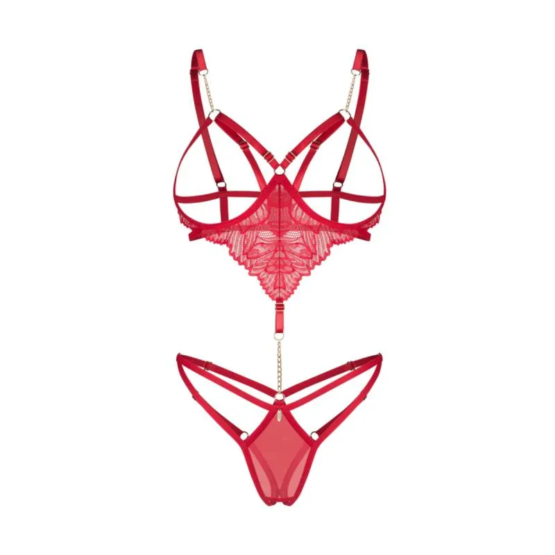 Obsessive – Matildea Offener Body – Rot – Bild 3