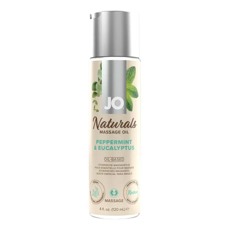System JO - Naturals Massageöl Pfefferminz und Eukalyptus - 120 ml System JO - Naturals Massageöl Pfefferminz und Eukalyptus - 120 ml