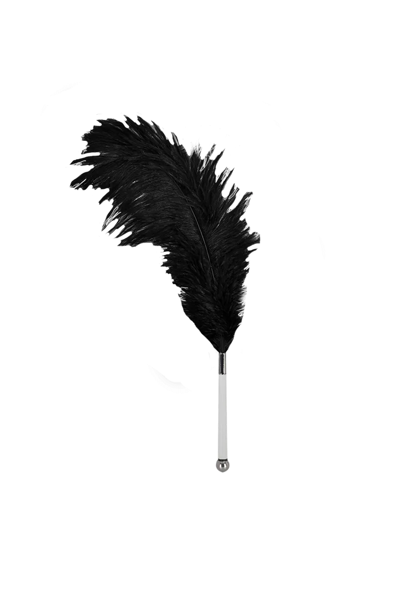 Federstab mit Straußenfeder - 13cm Federstab mit Straußenfeder - 13cm