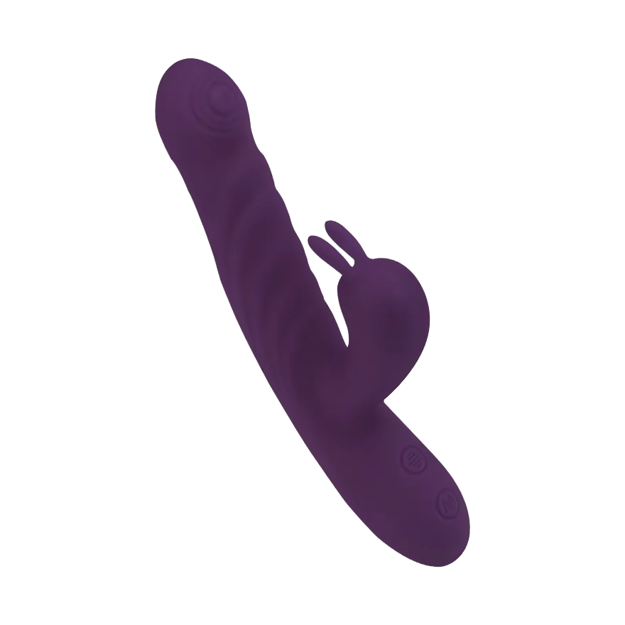 Stoßender Rabbitvibrator aus Silikon, 21,5 cm Stoßender Rabbitvibrator aus Silikon, 21,5 cm