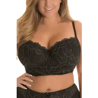 Plus Size Bustier mit silberner Spitze Plus Size Bustier mit silberner Spitze