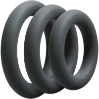 Doc Johnson - OptiMALE 3 C-Ring Set Dick - Grau Doc Johnson - OptiMALE 3 C-Ring Set Dick - Grau
