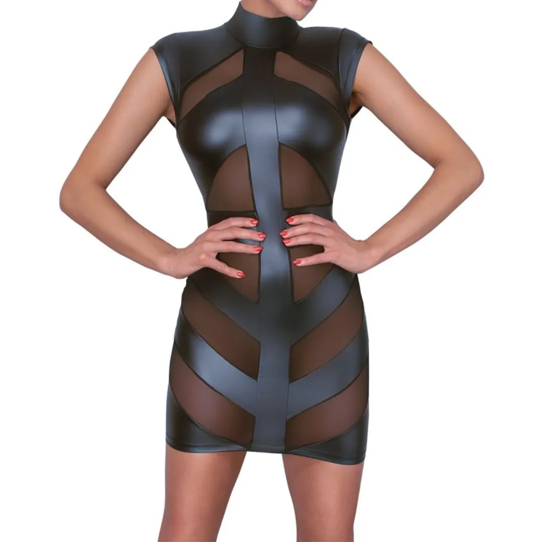 Minikleid im Mattlook mit Powernet-Einsätzen – Bild 5