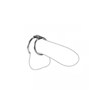 Metall-Penisringe mit Leder-Hodenteiler Metall-Penisringe mit Leder-Hodenteiler