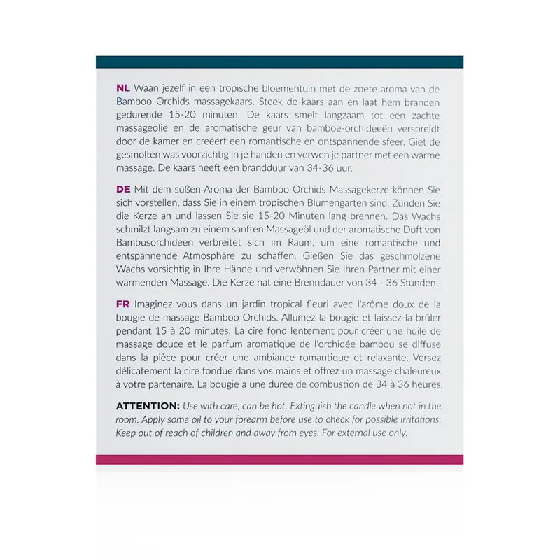 Exotiq Massagekerze Bamboo Orchids - 200g – Bild 5