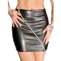 Noir Handmade: Wetlook-Minirock, schwarz (M) Noir Handmade: Wetlook-Minirock, schwarz (M)