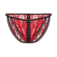 Offener Spitzenslip mit Schleifchen Offener Spitzenslip mit Schleifchen