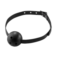 Knebelball mit schmalem Ledergurt Knebelball mit schmalem Ledergurt