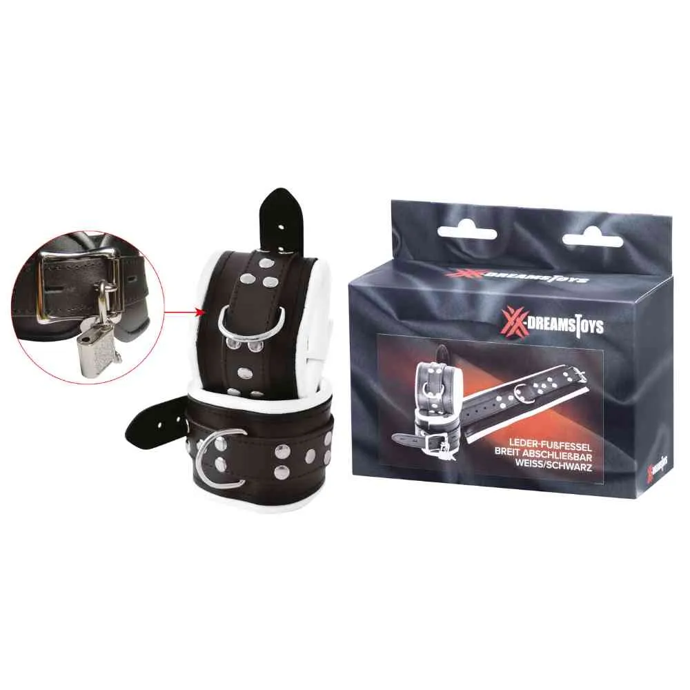 Breite Leder-Fußfessel abschließbar – Bild 5