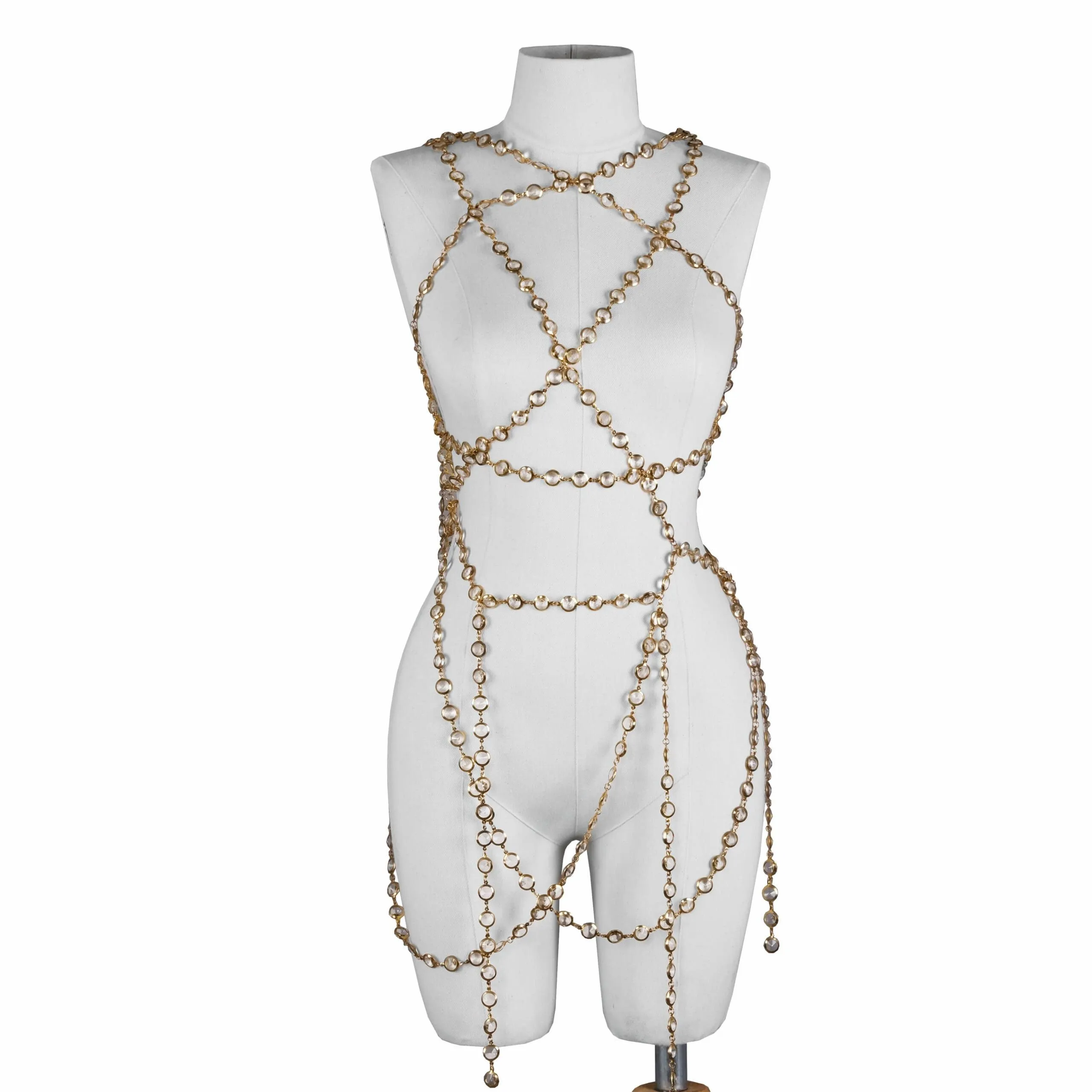 Elif Domanic - Lucita Harnisch aus Glasperlen Größe L – Bild 2