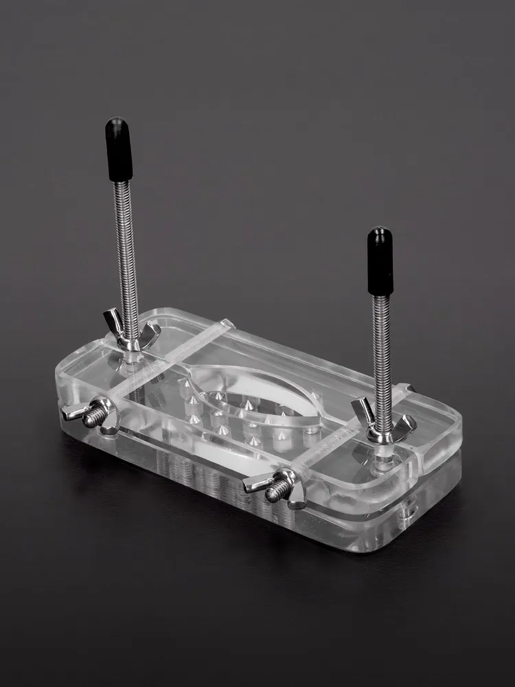 Triune Ball Butcher with Spikes: Acryl-Hodenpranger Triune Ball Butcher with Spikes: Acryl-Hodenpranger