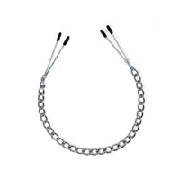 Metall-Nippelklemmen lang mit Kette Metall-Nippelklemmen lang mit Kette