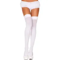 Nylon oberschenkellang - Weiß Nylon oberschenkellang - Weiß