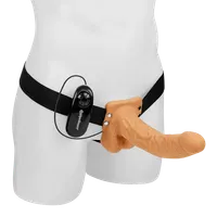 Vibrating Hollow Strap-On with Balls, 25 cm Vibrating Hollow Strap-On with Balls, 25 cm