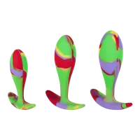 Farbenfrohes Analplug-Set aus Silikon, 3-teilig Farbenfrohes Analplug-Set aus Silikon, 3-teilig