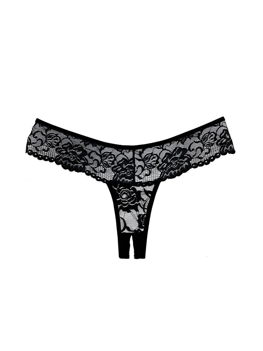 Adore Chiqui Love: Ouvertstring, schwarz (One Size) Adore Chiqui Love: Ouvertstring, schwarz (One Size)