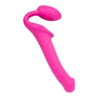 Vibrating Bendable Strap-On - Size M, 34 cm Vibrating Bendable Strap-On - Size M, 34 cm