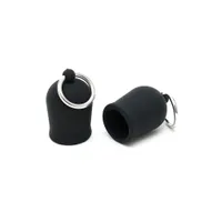 Silikon-Nippelsauger mit Ring, schwarz Silikon-Nippelsauger mit Ring, schwarz