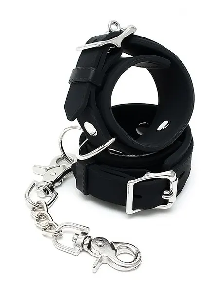 Silikon-Handfesseln (verschließbar), schwarz Silikon-Handfesseln (verschließbar), schwarz