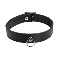 Schmales Leder-Halsband mit O-Ring Schmales Leder-Halsband mit O-Ring