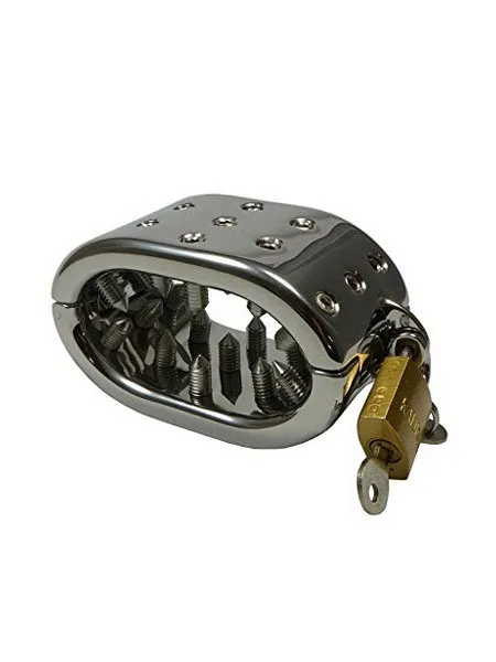 Black Label Stainless Steel Oval Spiked Ball Stretcher: Edelstahl-Hodenstretc... Black Label Stainless Steel Oval Spiked Ball Stretcher: Edelstahl-Hodenstretc...