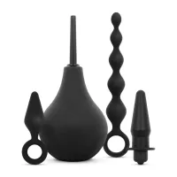 Analplug Set mit Dusche - Schwarz Analplug Set mit Dusche - Schwarz