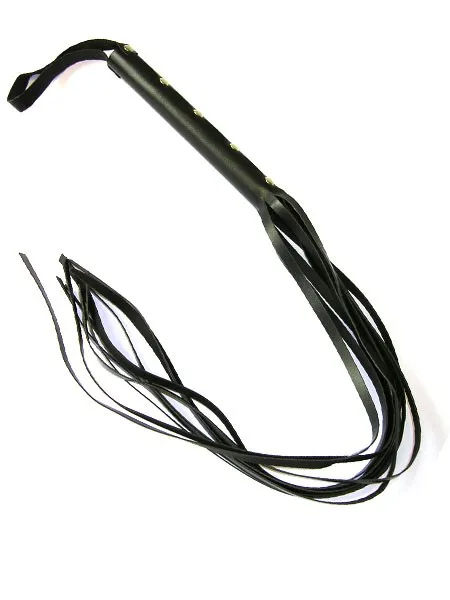 Lederpeitsche mit 8 Riemen (M), schwarz Lederpeitsche mit 8 Riemen (M), schwarz