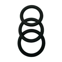 Malesation Cock Ring Set: Penisringe-Set, schwarz Malesation Cock Ring Set: Penisringe-Set, schwarz