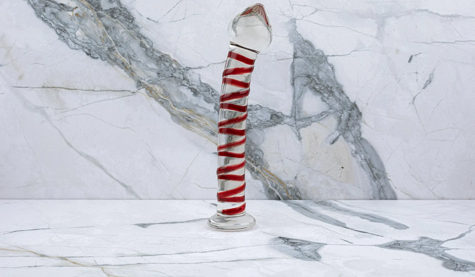 Gläs - Herr Gewirbelter Glasdildo (20,3cm) Gläs - Herr Gewirbelter Glasdildo (20,3cm)