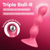 Satisfyer Triple Ball-R, 18 cm Satisfyer Triple Ball-R, 18 cm