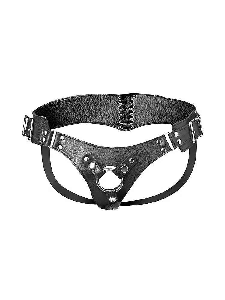 Strap U Bodice: Strap-On Harness mit Schnürung, schwarz Strap U Bodice: Strap-On Harness mit Schnürung, schwarz