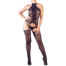 Netz-Strapshemd mit Strümpfen plus String Netz-Strapshemd mit Strümpfen plus String