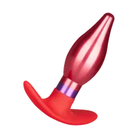 Edelstahl-Analplug mit Silikonbasis, 9,5 cm Edelstahl-Analplug mit Silikonbasis, 9,5 cm