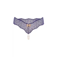 Bracli - Sydney Doppelter Perlenstring Blau - Luxus-Dessous Größe Plus Bracli - Sydney Doppelter Perlenstring Blau - Luxus-Dessous Größe Plus