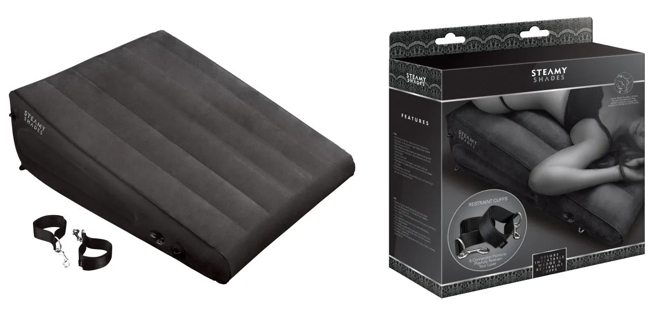 STEAMY SHADES Deluxe Inflatable Wedge & Restraint Cuffs STEAMY SHADES Deluxe Inflatable Wedge & Restraint Cuffs